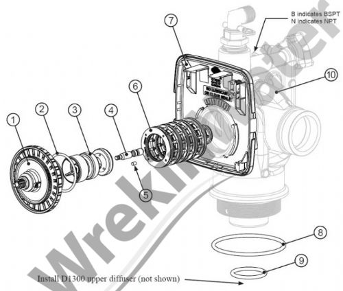 WS CI Service Kit for 1.25 and 1.5 Clack Valves V3430-01